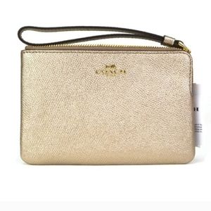 Coach Wristlet CSGRN MET CRN ZIP